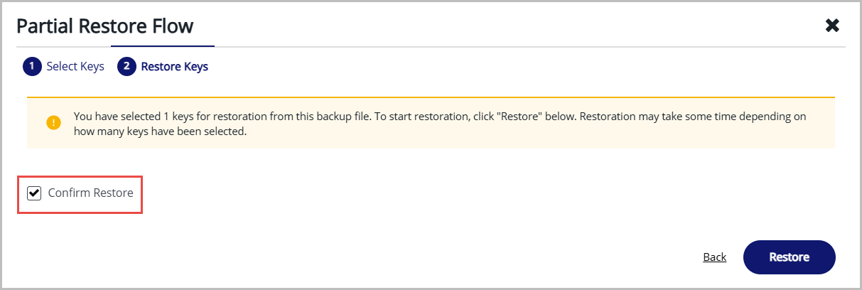partial restore