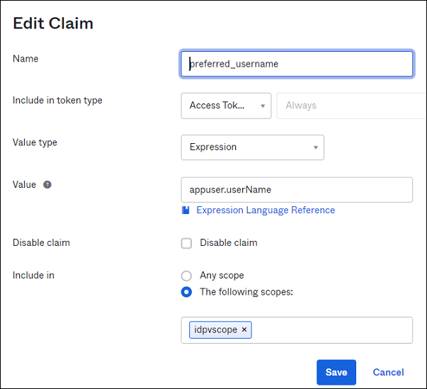 Edit User Claim
