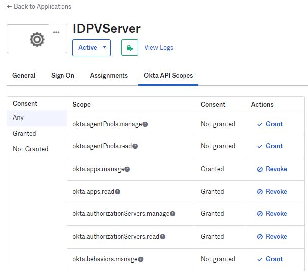 Actions for Okta API Scopes