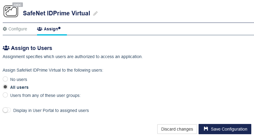 Assign tab