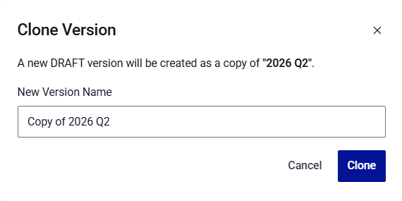 New Version Name