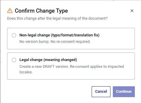 Type of change