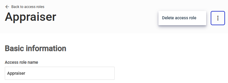 Delete access role