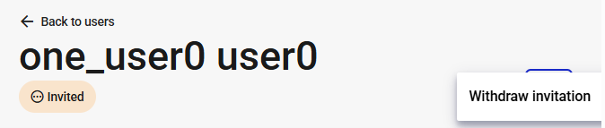 Withdraw invite