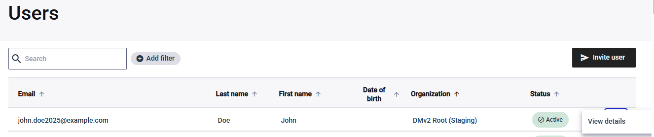 View user details