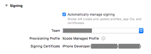 Certificate signing identity