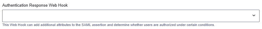 Authentication response web hook