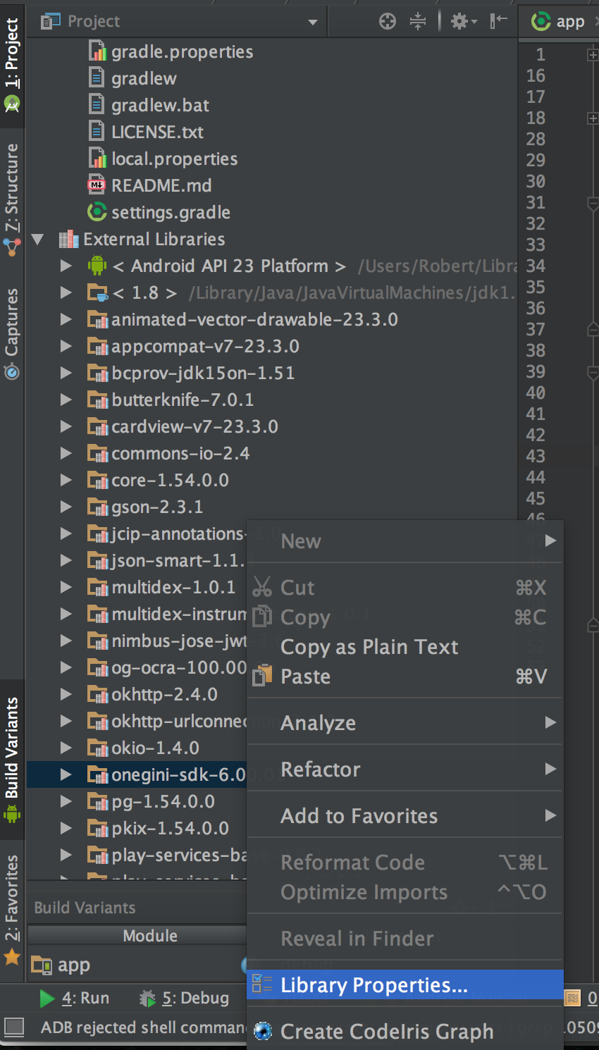 Library properties