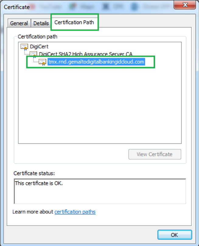 Certificate path