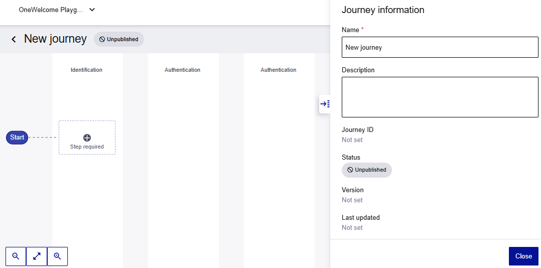 New flow in the flow editor
