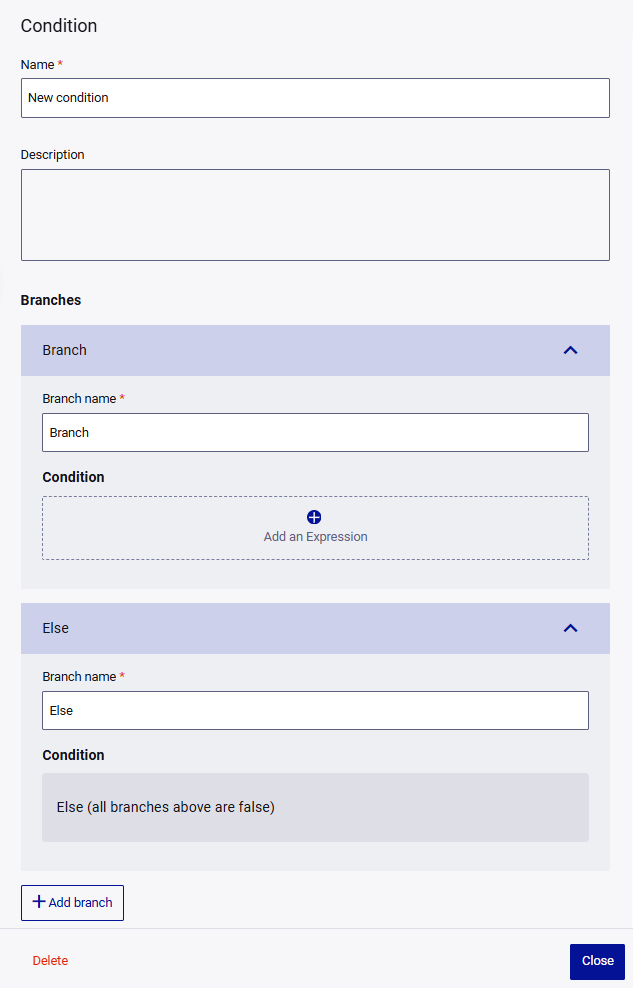 Condition builder