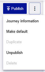 Login flow menu