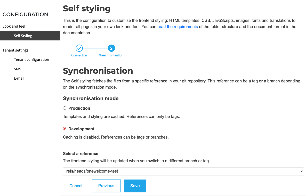 Page to select a reference