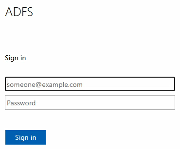 Enter credentials