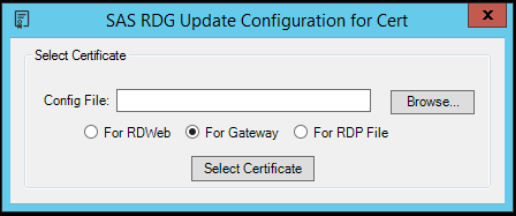 Updating RD Gateway Configuration with Certificate Info