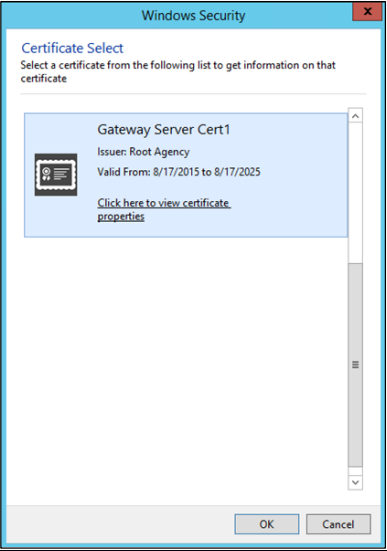 Updating RD Gateway Configuration with Certificate Info