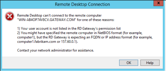 Permissions and NetBIOS Error
