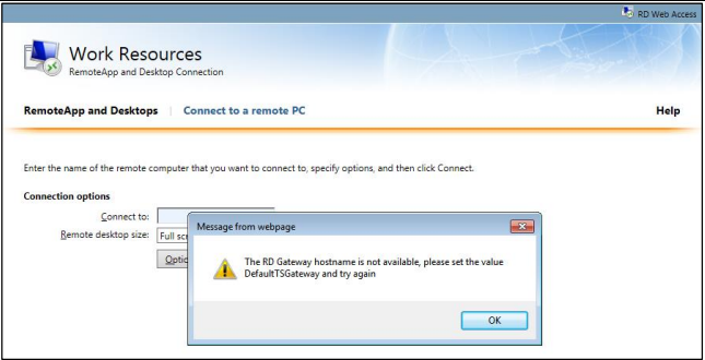 Hostname Unavailability Error