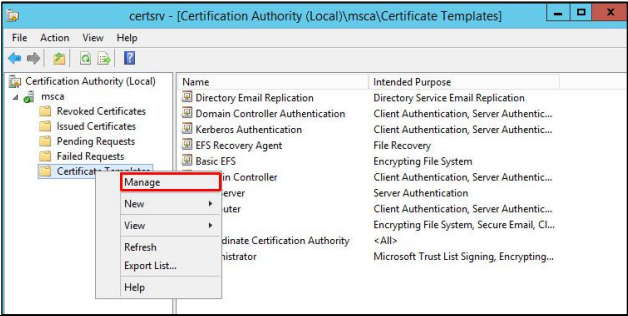 Creating Certificate Template for SHA256 Certificates