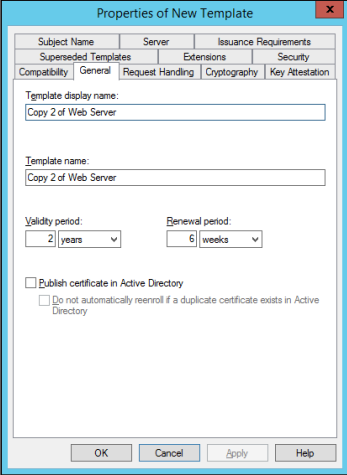 Creating Certificate Template for SHA256 Certificates