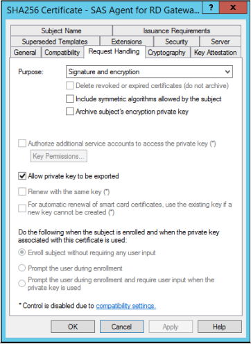 Creating Certificate Template for SHA256 Certificates