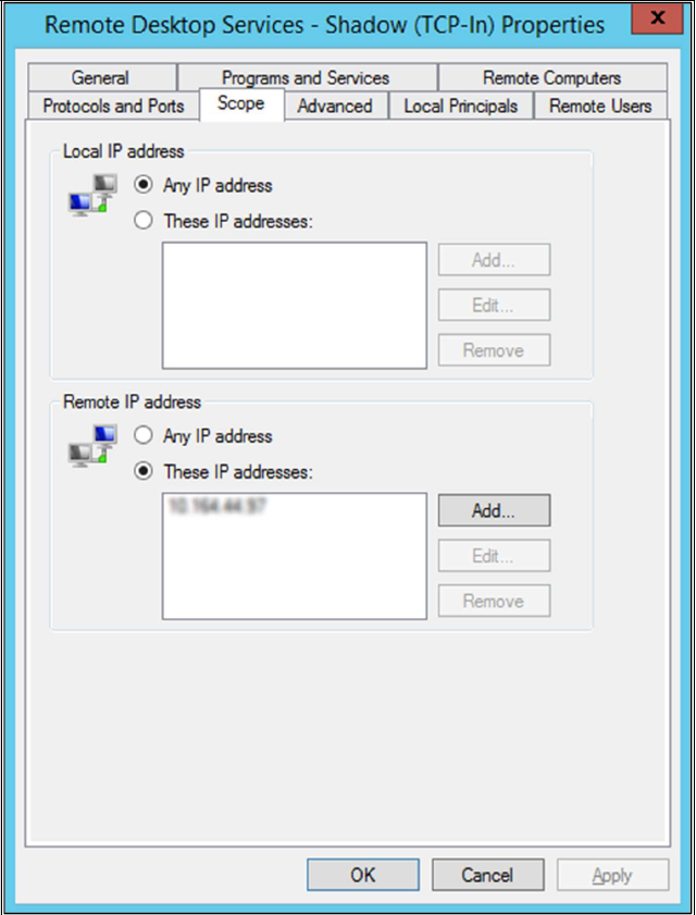 Blocking direct access to remote machines