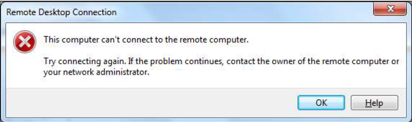 Session Host not reachable error