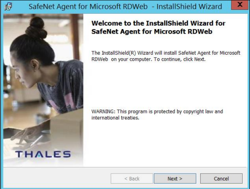 Installing SafeNet Agent for Microsoft RDWeb