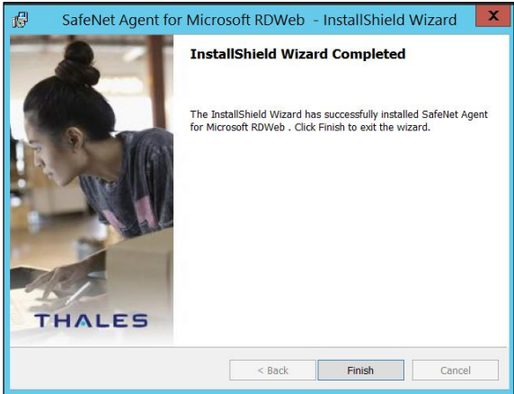 Installing SafeNet Agent for Microsoft RDWeb