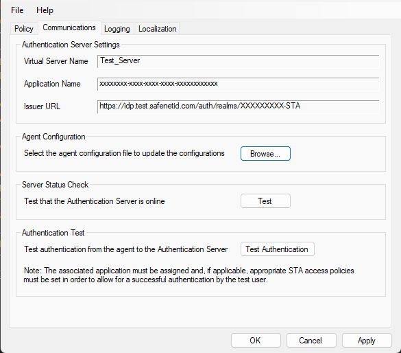 Communications Tab