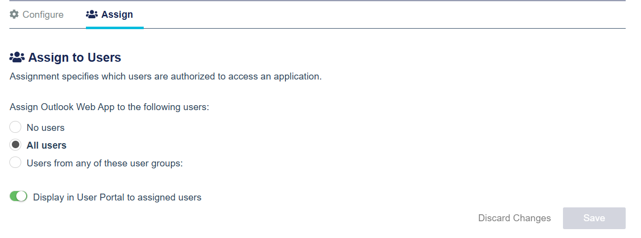 Assign to Users Assign to Users