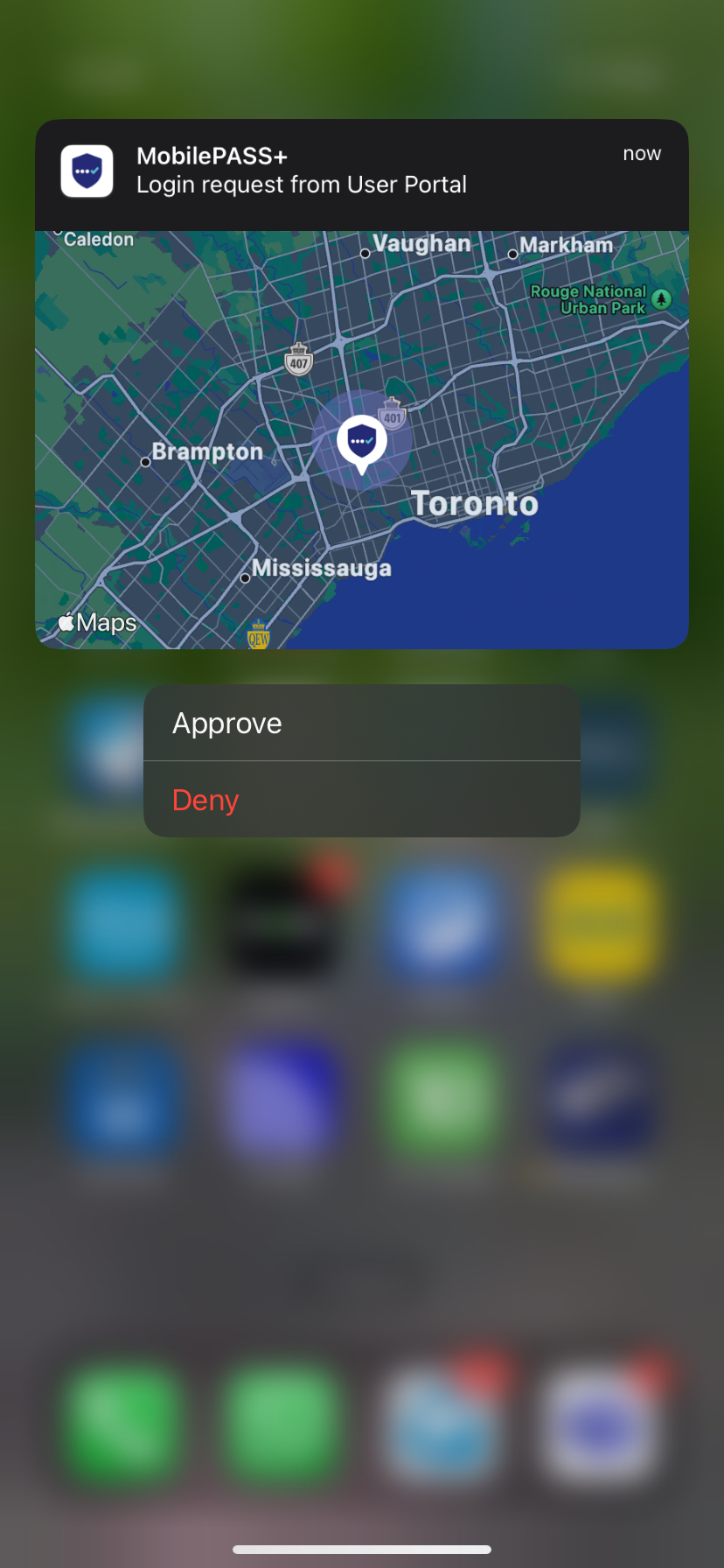 Map in push notification