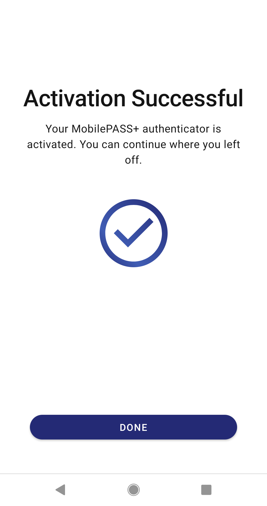 Activation Successful