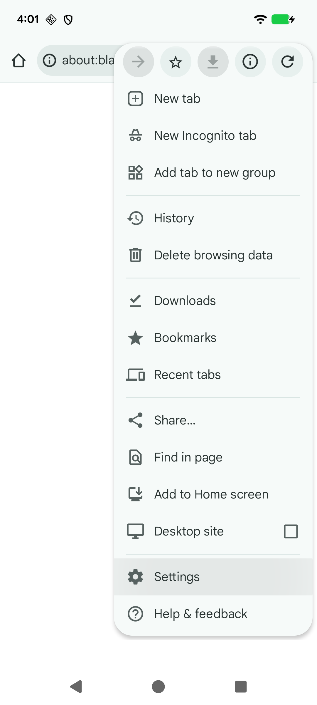 Chrome Settings