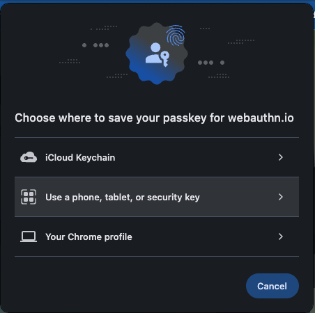 Use a phone, tablet, or security key