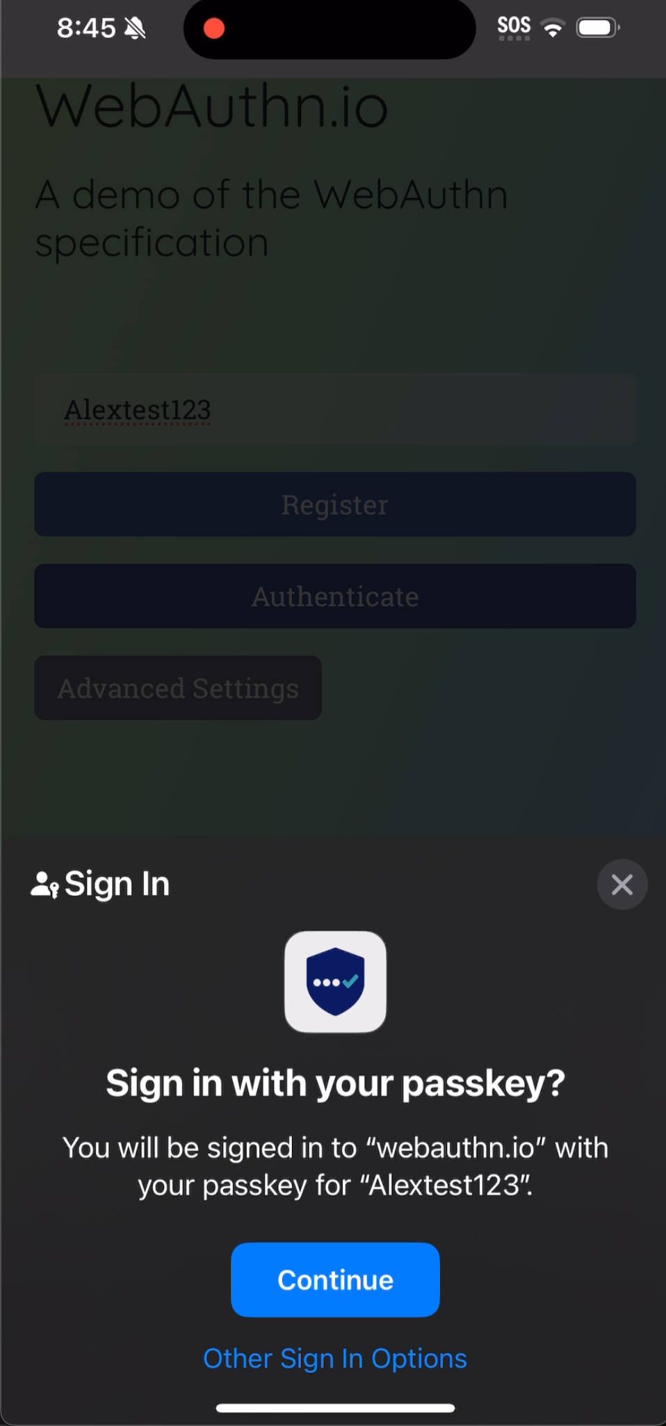 Authenticate