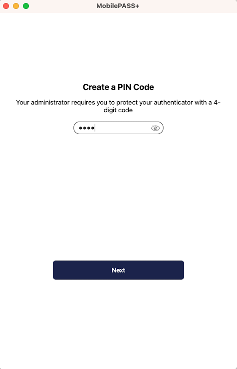 Create a PIN