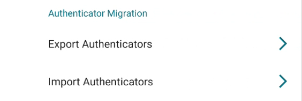 App settings with import
