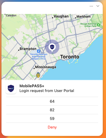 Login request with number matching
