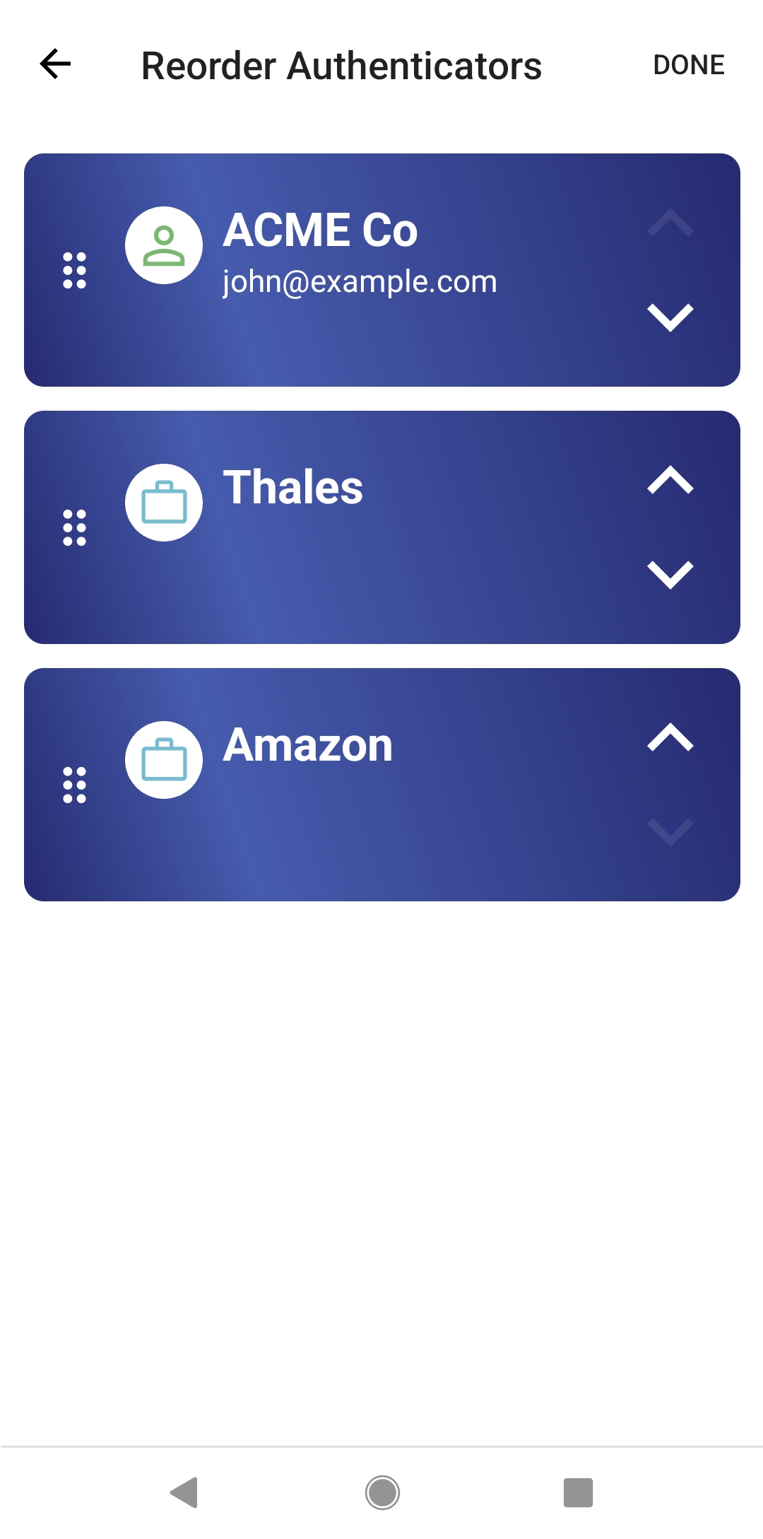 Arrow buttons