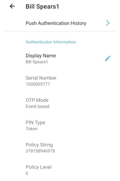 Authenticator information