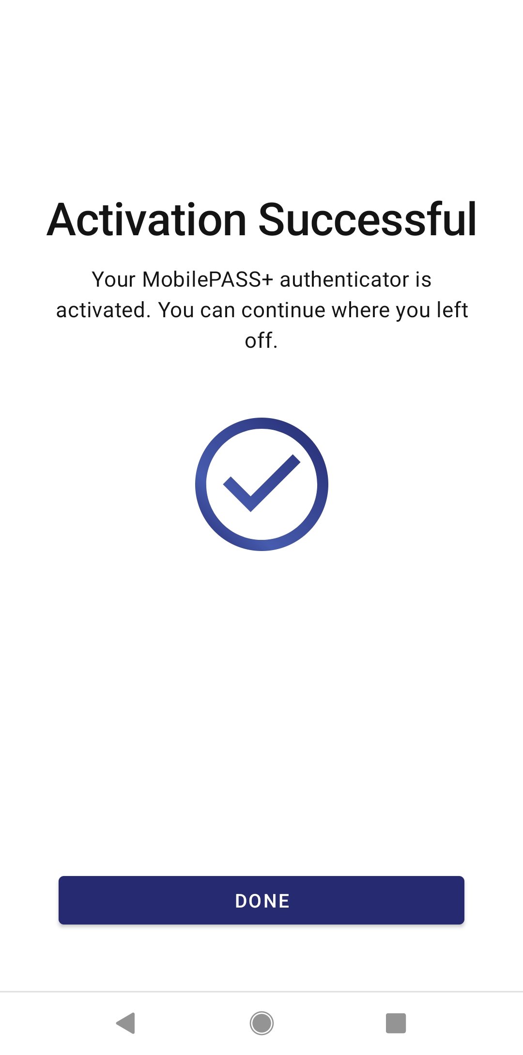 Activation Successful