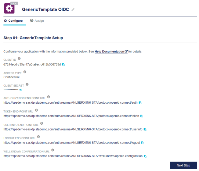 Generic template setup for OIDC