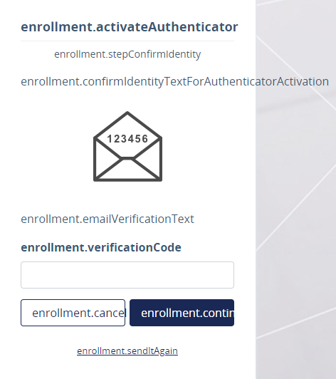 Confirm your identity key-value pairs