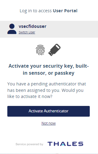 Skip FIDO activation