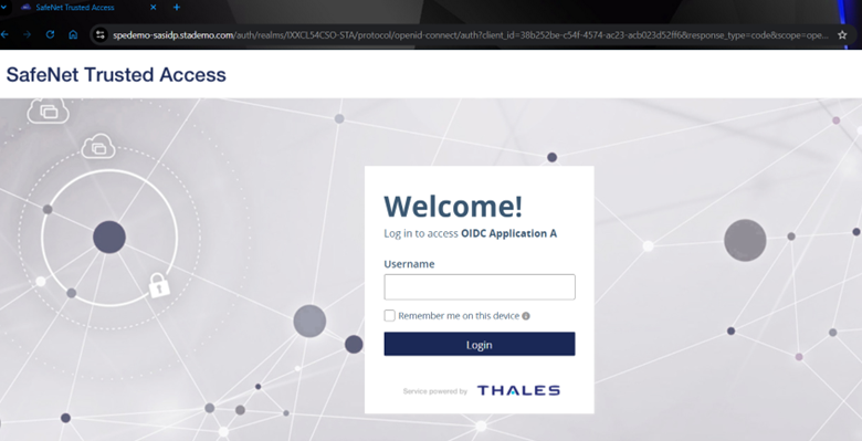 STA login page