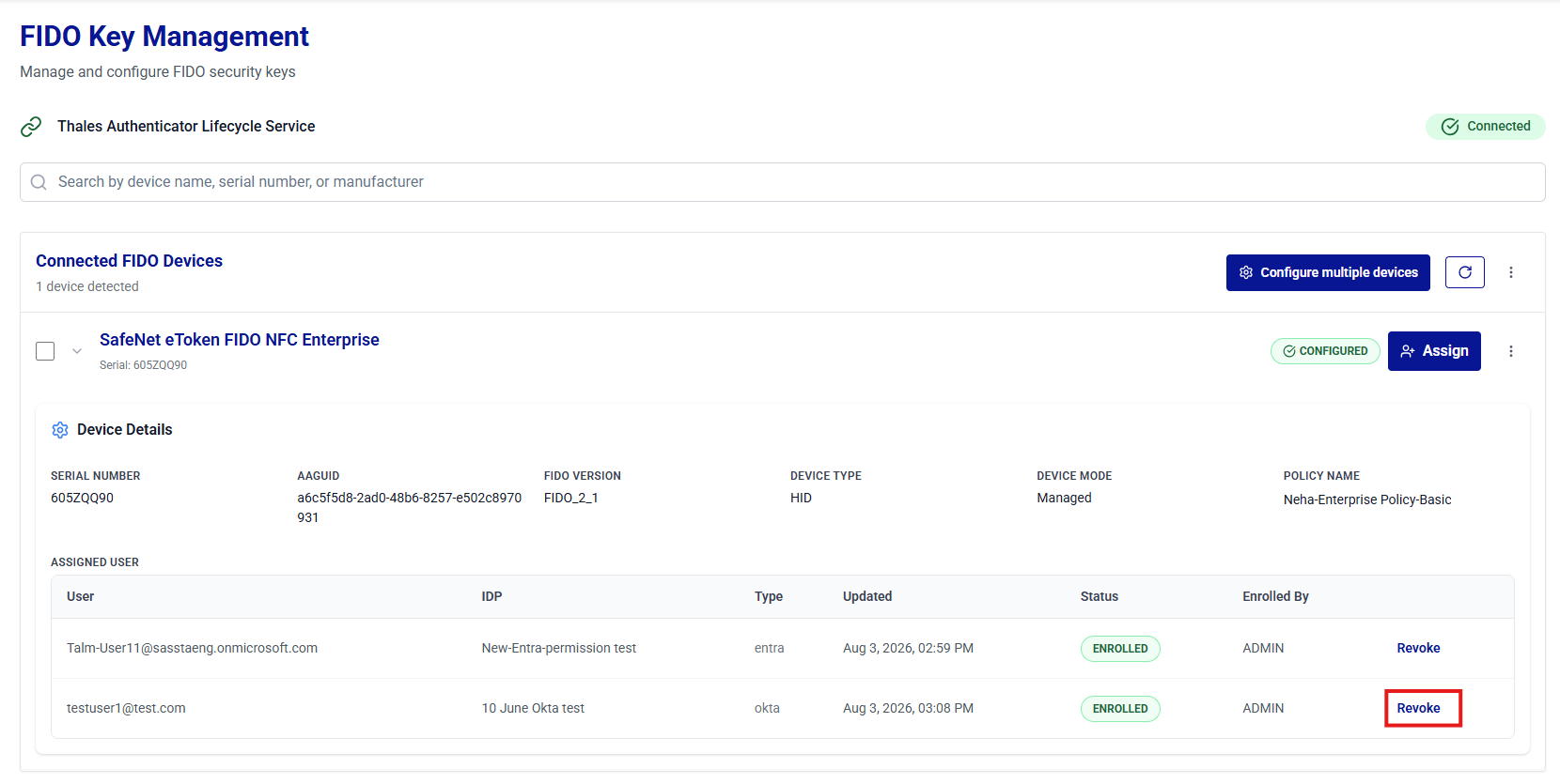 click to zoom ThalesAuthenticatorLifecycleManager