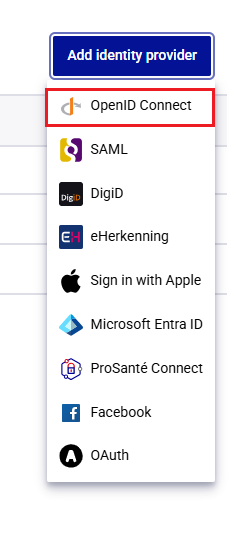 click to zoom External IDP Configuration for Self Service