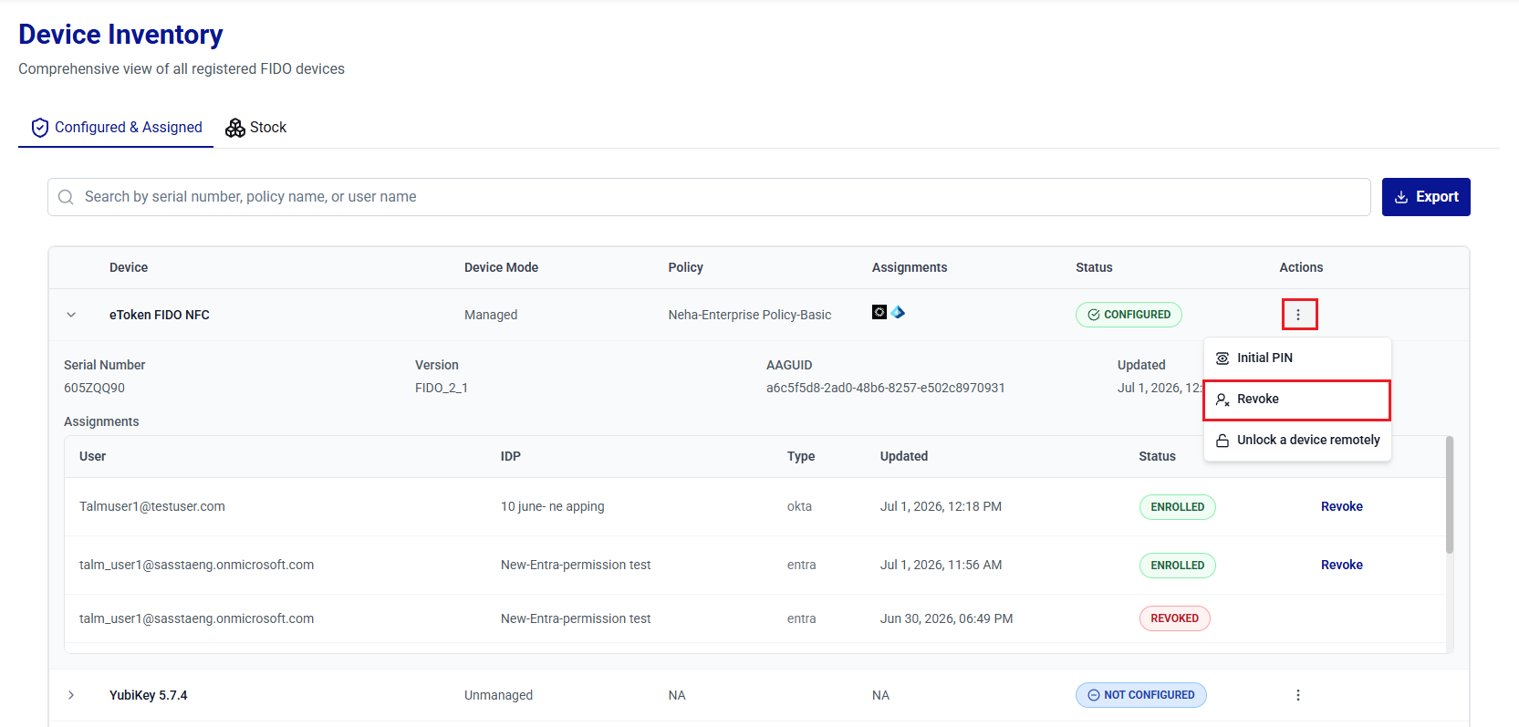 click to zoom ThalesAuthenticatorLifecycleManager