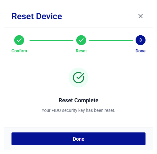 Self-service FIDO device operations